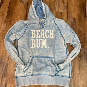 “Beach Bum” Distressed Lightweight Hoodie